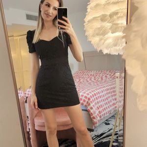 Guess Embellished Mini Black Dress